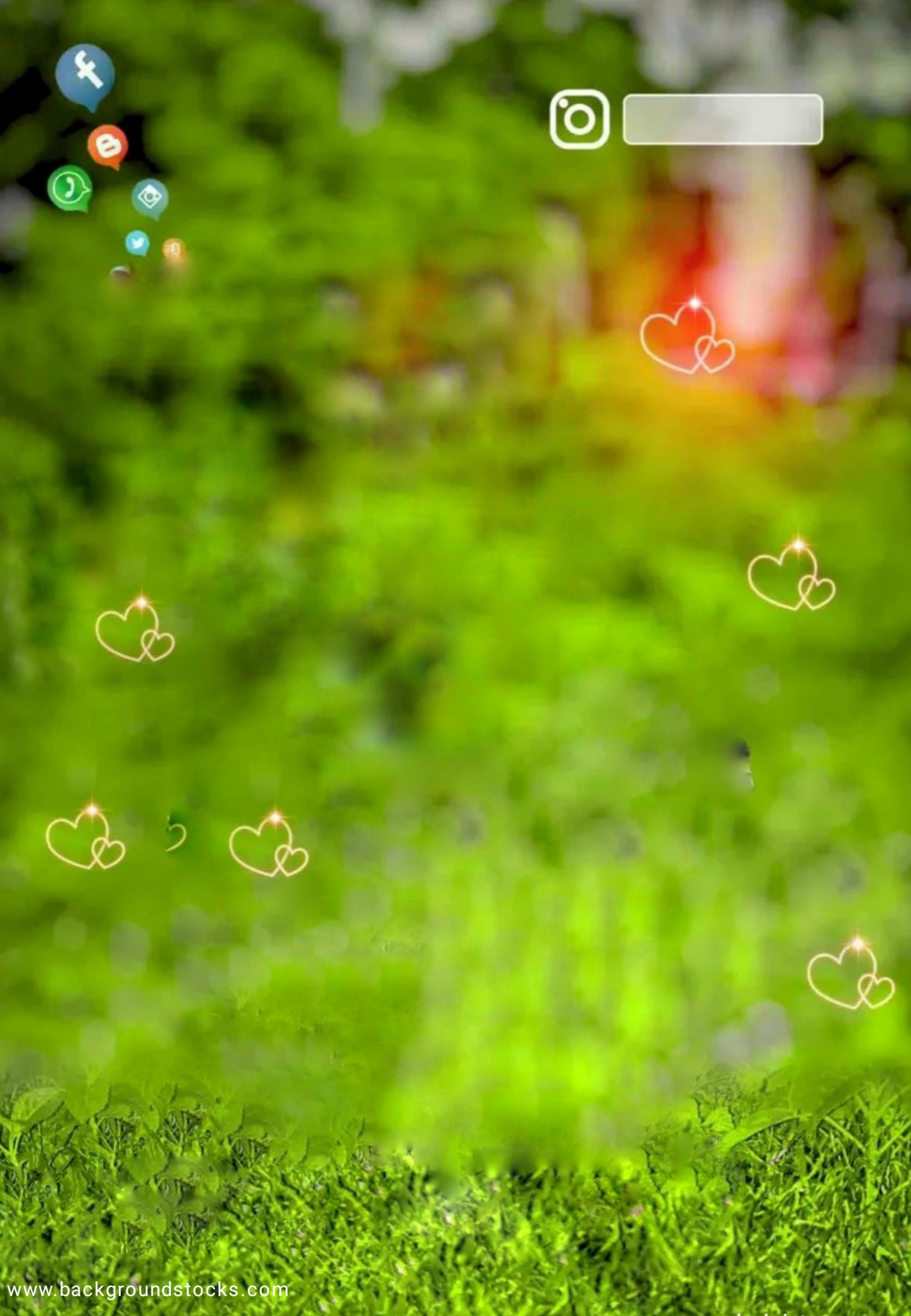 Heart Glowing Effect CB Background HD Image Free Download
