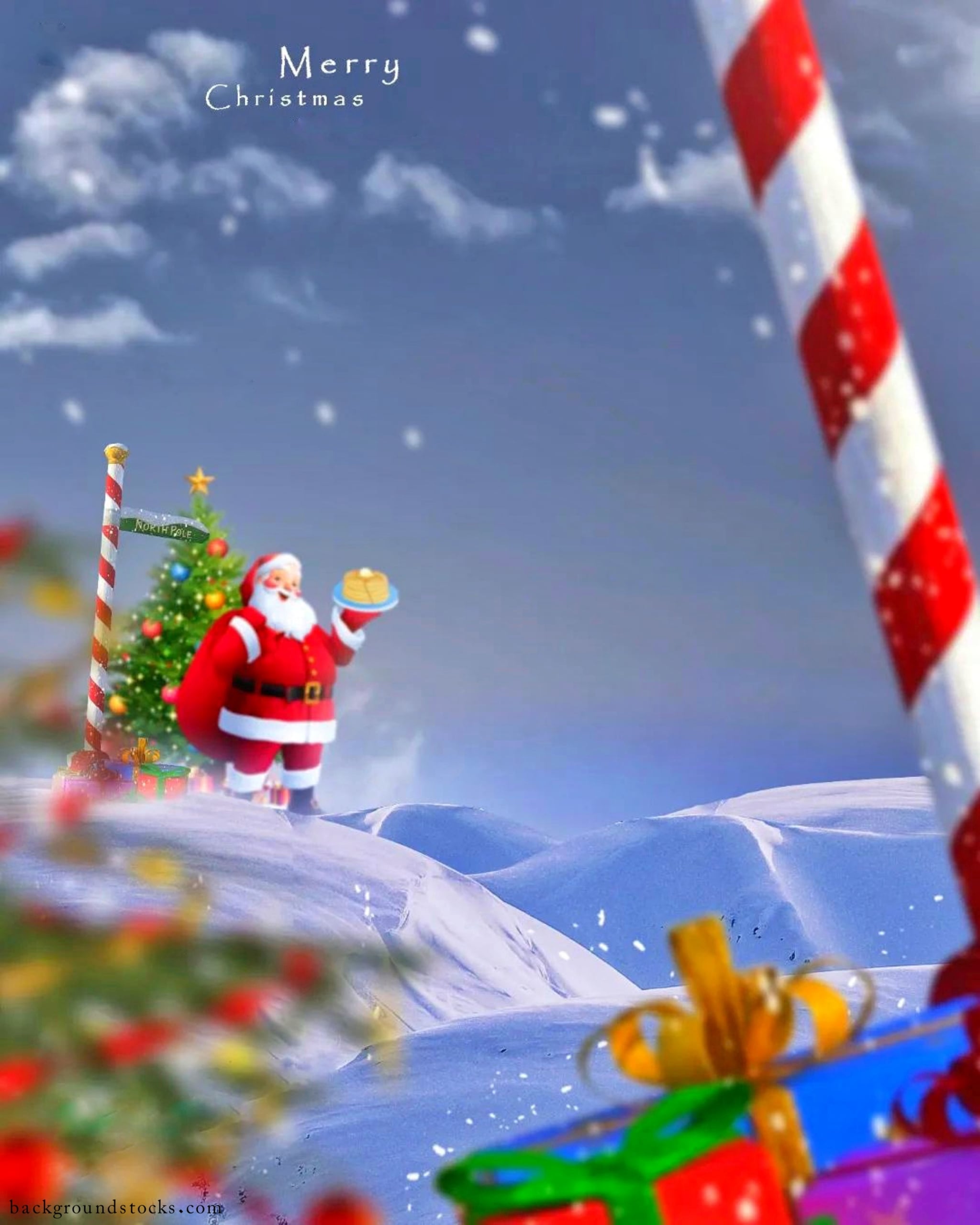 Merry Christmas Photo Edit Background 