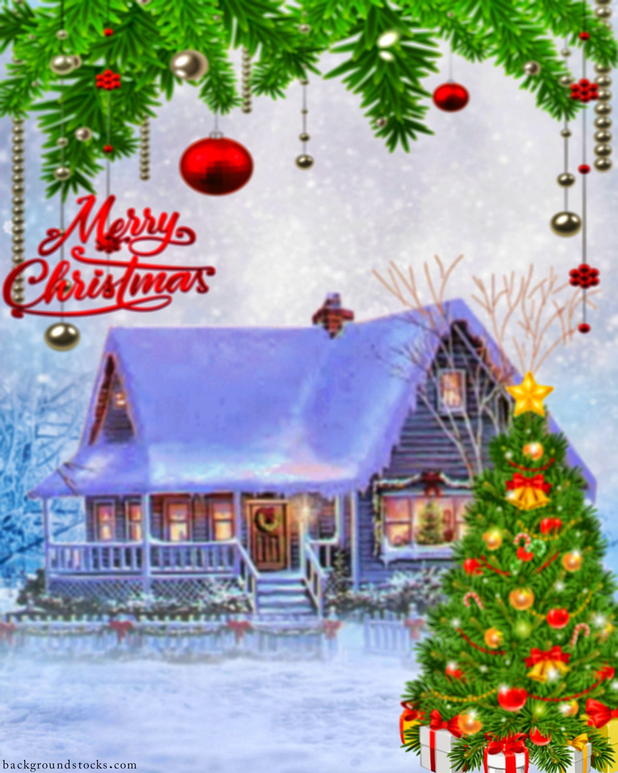 Merry Christmas Background Photo New